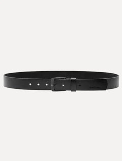 Cinto King & Joe Masculino Couro Logo Queima Preto