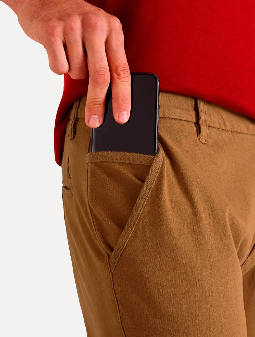 Calça Reserva Masculina de Sarja Casual Iron Caramelo