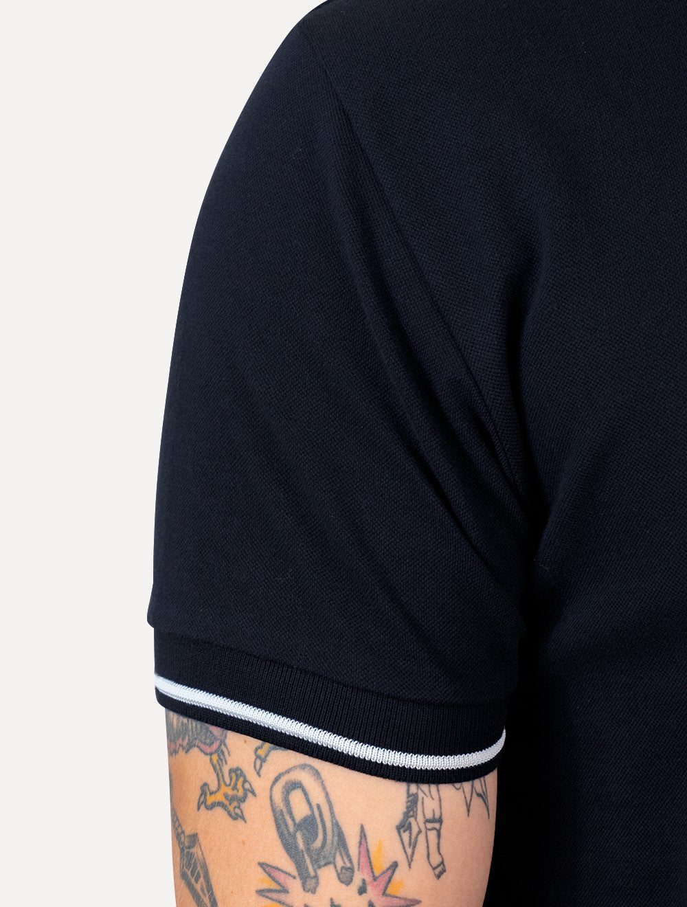 Polo Aramis Masculina Piquet New Classic Zíper Azul Marinho