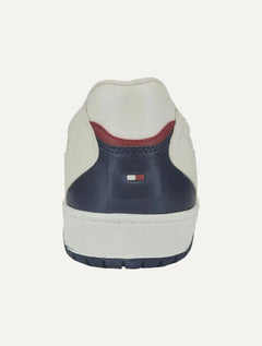 Tênis Tommy Hilfiger Masculino Couro Basket 2C Mix Suede Azul Marinho