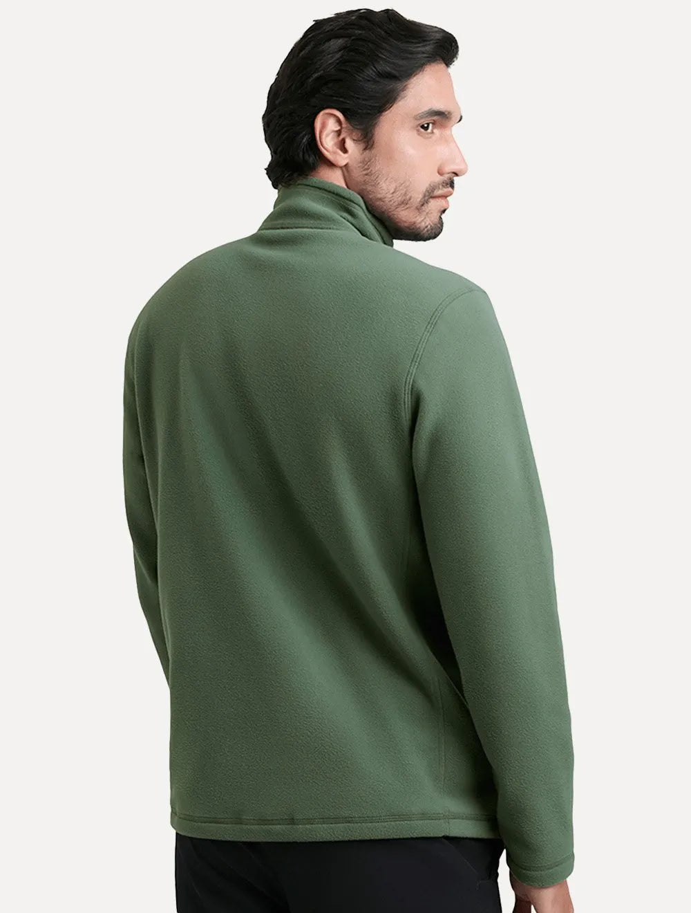 Blusa The North Face Fleece TKA 100 Glacier 1/4 Zip Gold Logo Verde Claro