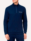 Moletom Calvin Klein Loungewear Masculino Half Zip Modern Logo Azul Marinho
