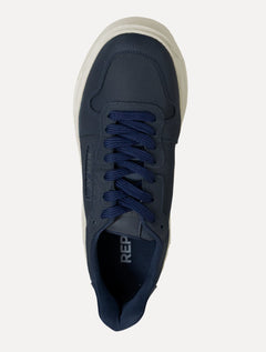 Tênis Replay Masculino Couro Casual Amato Azul Marinho