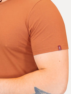 Camiseta Levis Masculina Slim Tab Sleeve Lisa Laranja