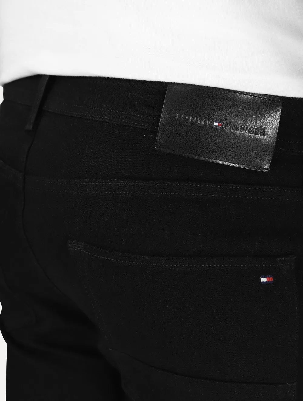 Calça Tommy Hilfiger Masculina Regular Straight Denton Chelsea Preta