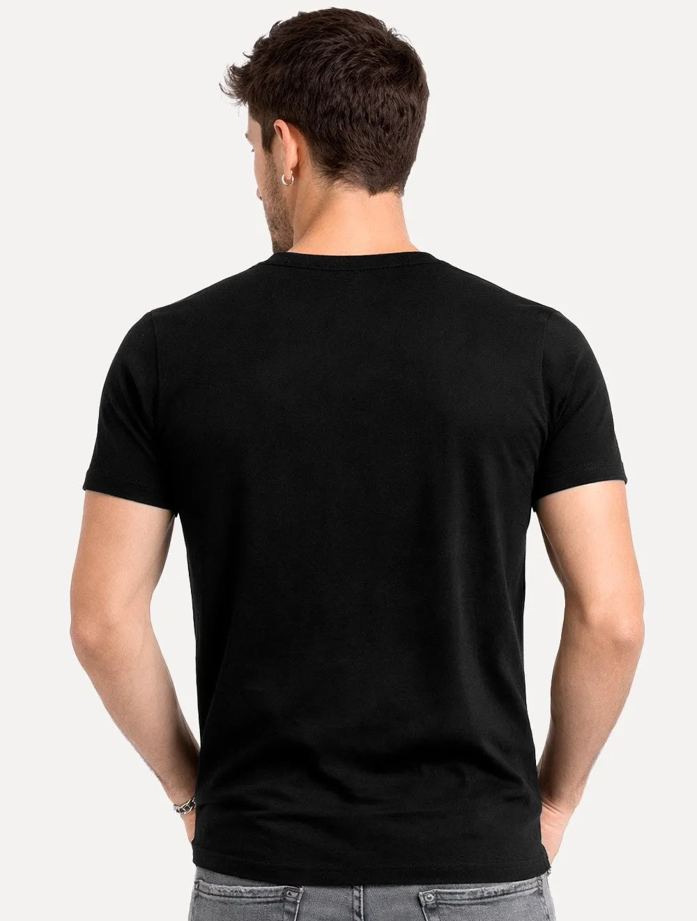 Camiseta John John Masculina Regular Graffiti Logo Name Preta