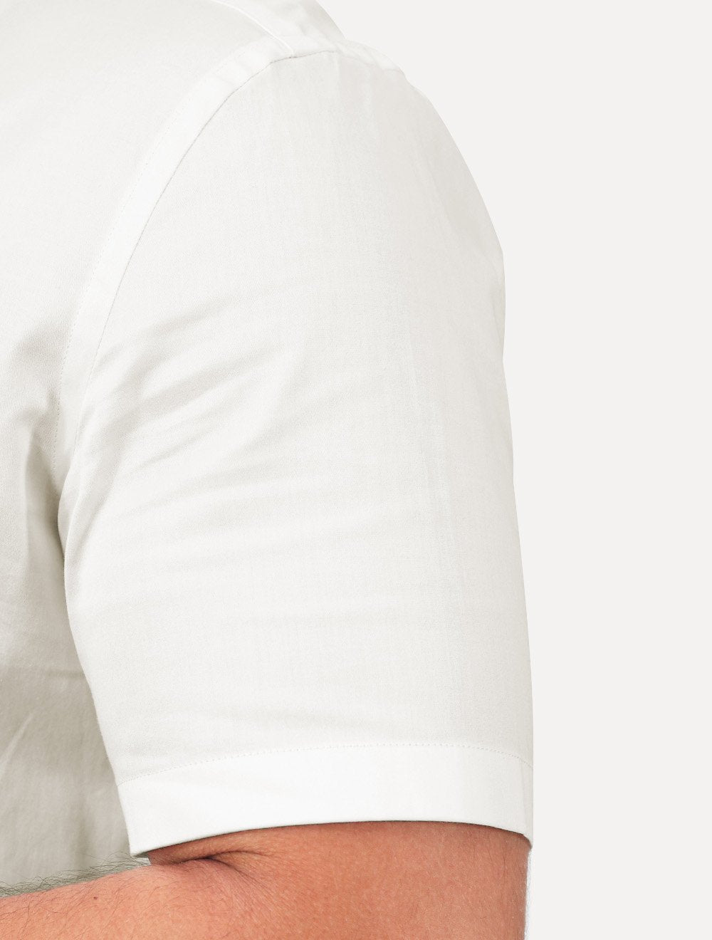 Camisa Aramis Masculina Manga Curta Slim Cetim Hudson Branco 