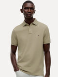 Polo Tommy Hilfiger Masculina Slim Piquet 1985 Cáqui Médio