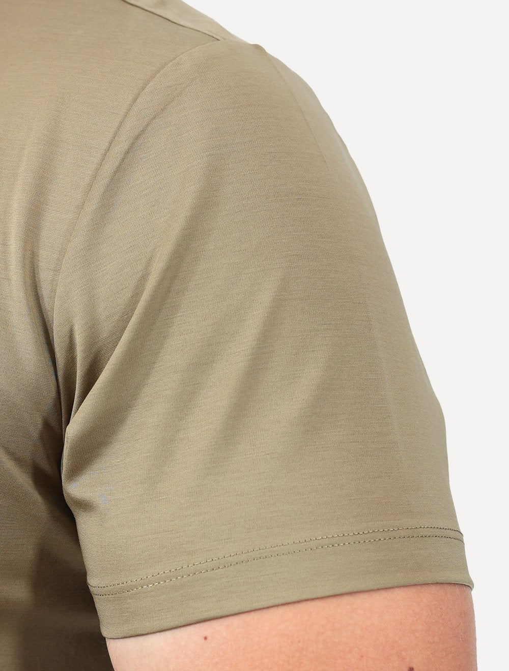 Camiseta Aramis Masculina Mercerizedo Interlock Caqui
