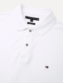 Polo Tommy Hilfiger Masculina Regular Piquet Under Placket Detail Branca