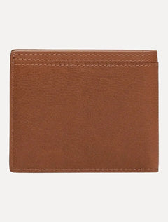 Carteira Tommy Hilfiger Masculina Couro Central Mini Flag Marrom