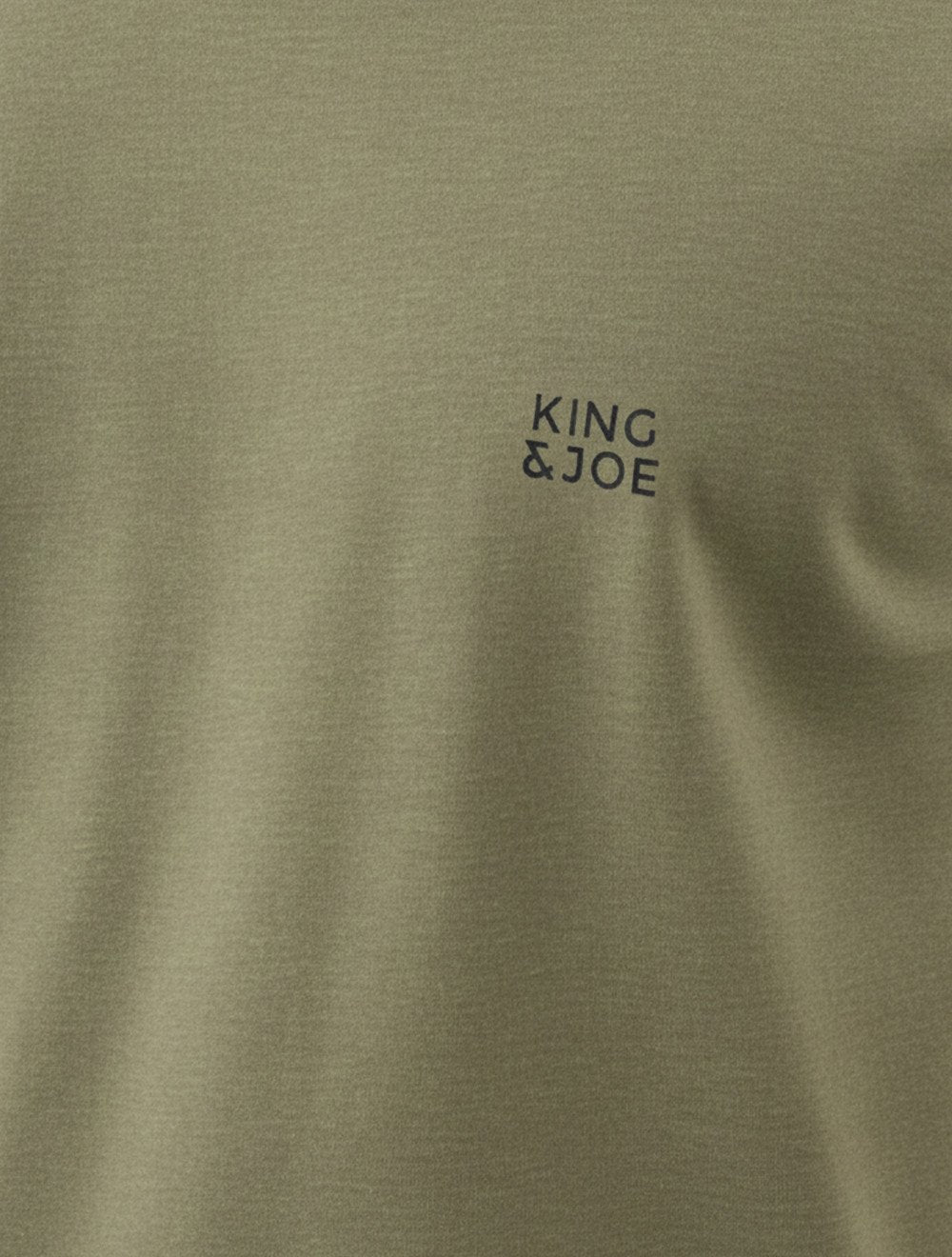 Camiseta King & Joe Masculina Estonada Basic Dark Small Logo Verde Oliva