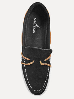 Docksider Nautica Masculino Suede NoBuck Preto