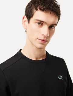 Moletom Lacoste Masculino Crewneck Sport Mesh Panels Preto