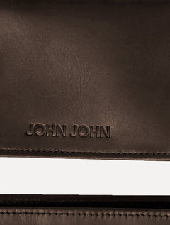 Carteira John John Masculina Couro Porta Cartão Caius Marrom