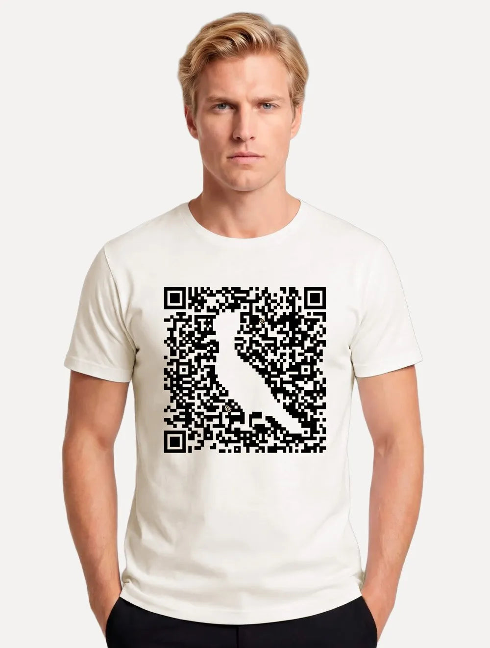 Camiseta Reserva Masculina Regular Greenk QR Code Off White