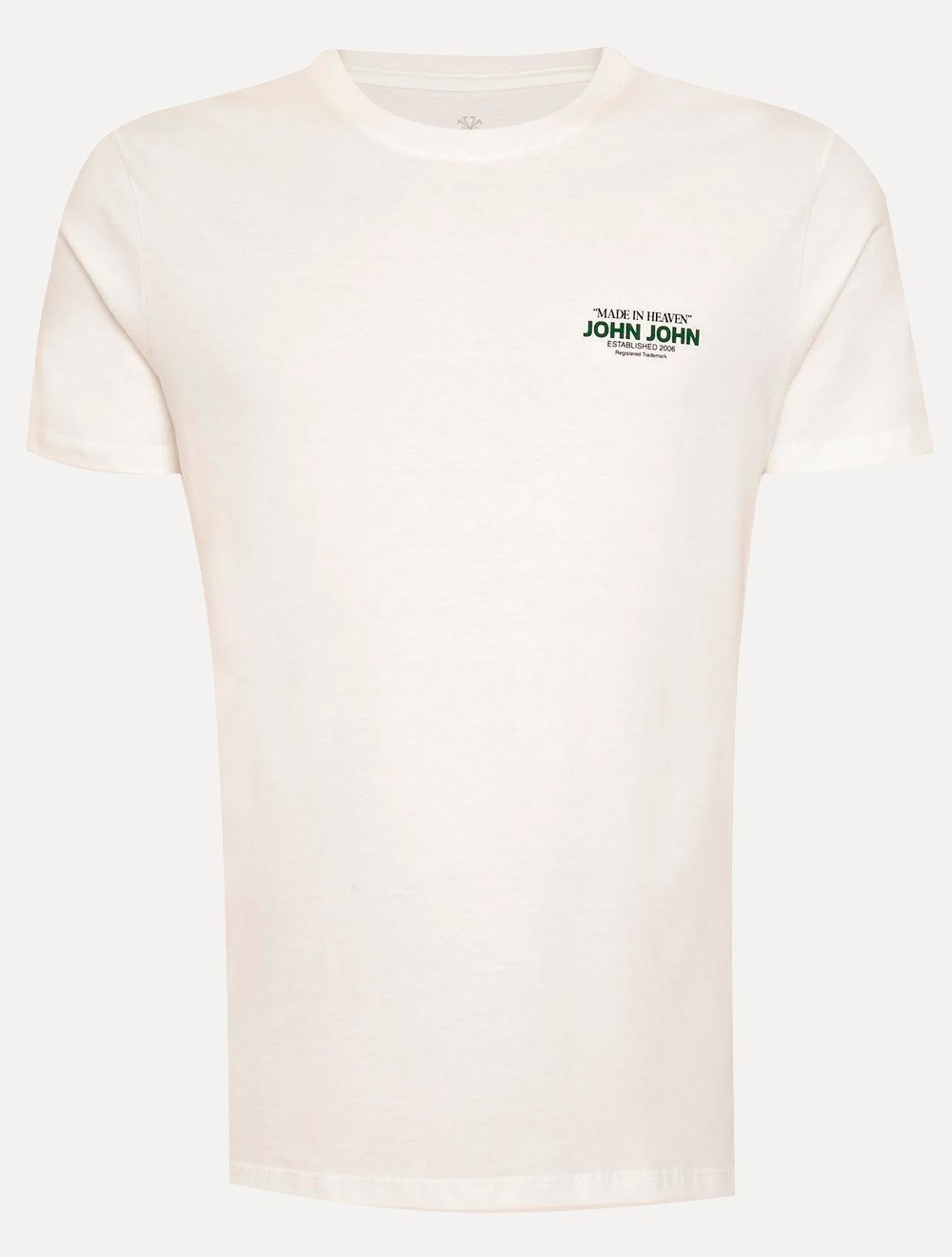 Camiseta John John Masculina Slim Fit Statement Off White