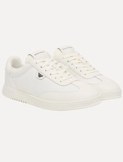 Tênis Empório Armani Masculino Nylon Logo Águia Branco