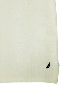 Blusa Nautica Masculina Tricot Sweater Cotton Pocket Off-White