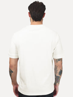 Camiseta Dixen Over Recorte Estruturado na Manga Off-White