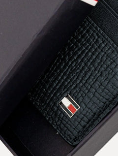 Carteira Tommy Hilfiger Porta Cartão Couro CC The Translucent Flag Azul Marinho