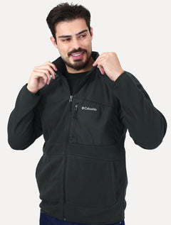 Blusa Columbia Masculina Fast Trek Overlay Full Zip Preta