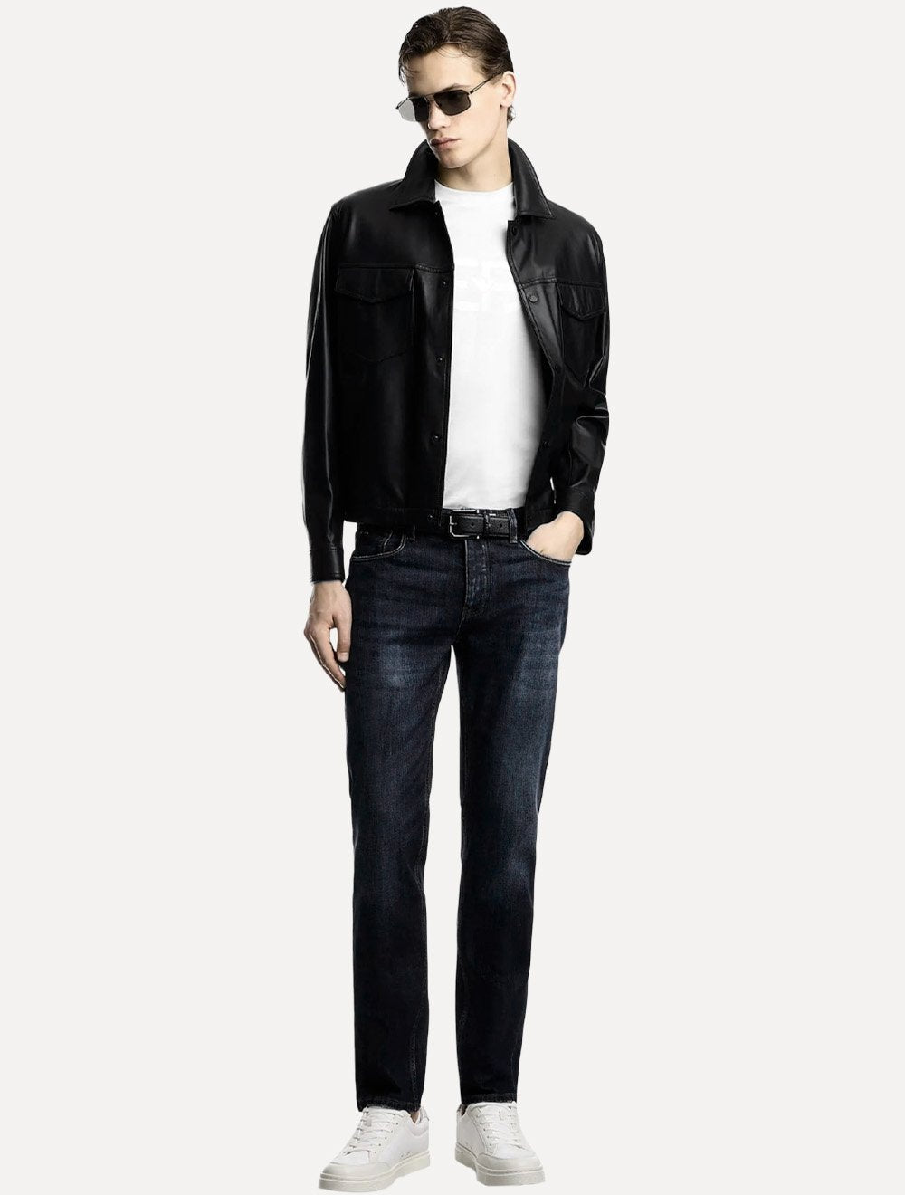 Calça Jeans Empório Armani Masculina J06 Slim Fit 5 Pockets Azul Escuro