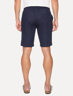 Bermuda Sergio K Masculina Elastico Linho Casual Azul Marinho