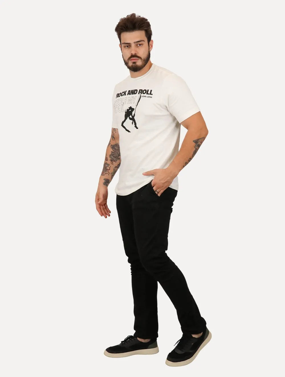 Camiseta John John Masculina Relaxed Fit Stole My Soul Off-White