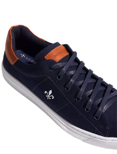 Tênis Dudalina SL Lona Mistral Napa Logo Azul Marinho