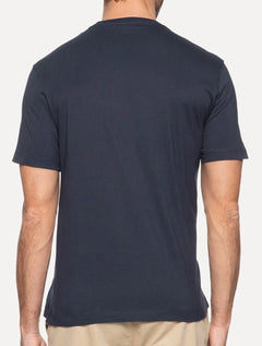 Camiseta Aramis Masculina Basic Lisa Dark Logo Azul Marinho