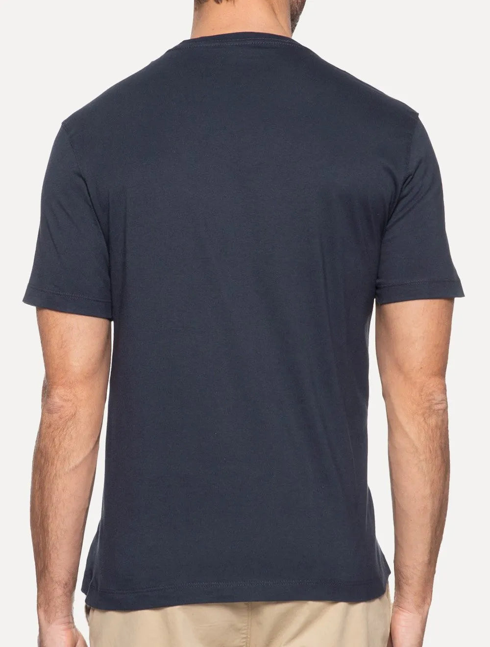 Camiseta Aramis Masculina Basic Lisa Dark Logo Azul Marinho
