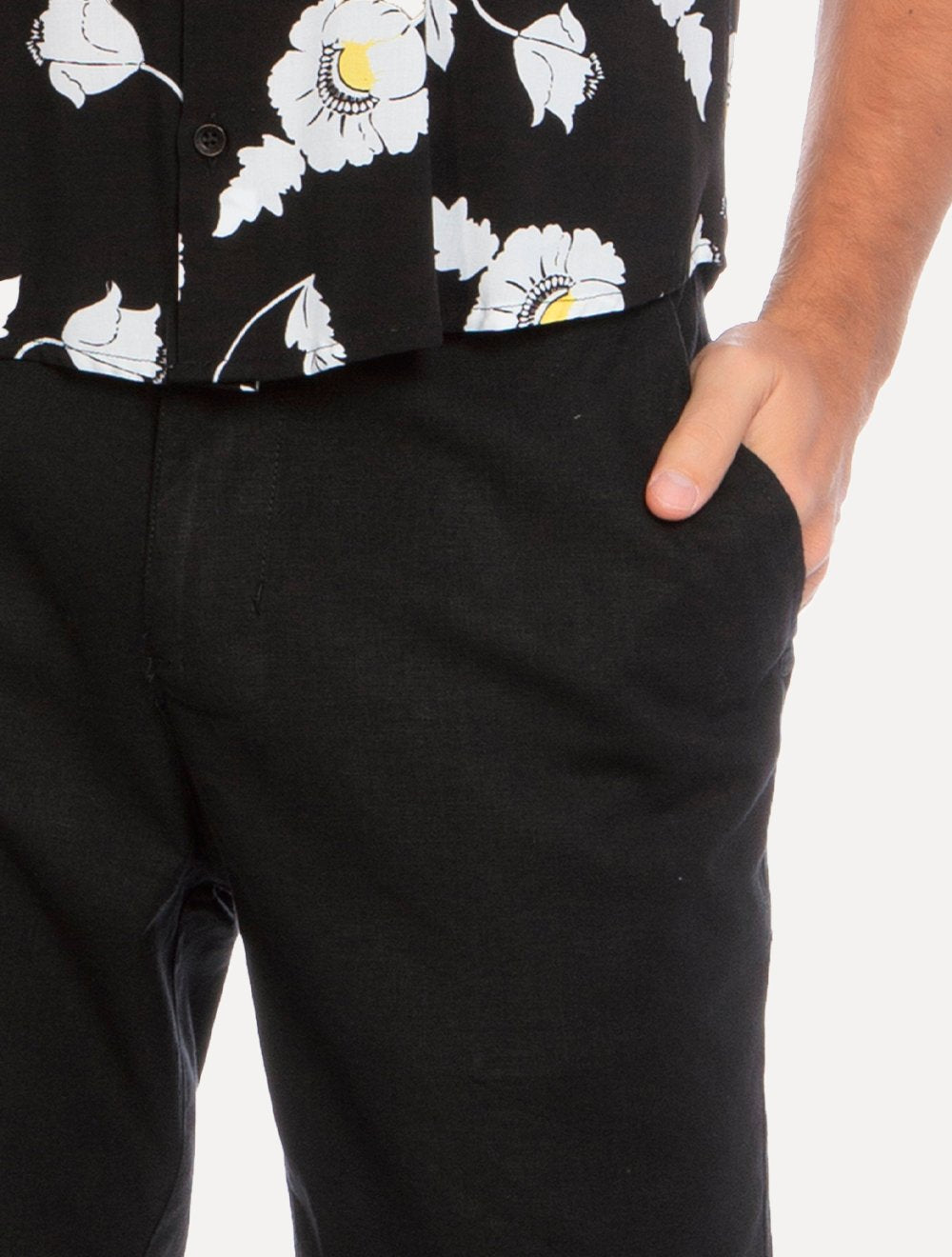 Bermuda Osklen Masculina Alfaiataria Basic Linen Preta