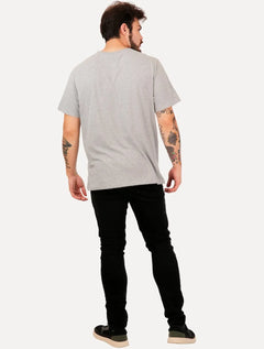 Camiseta Dudalina Basic Essential Navy Icon Cinza Mescla