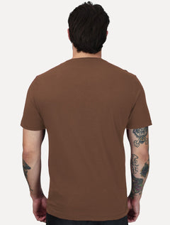 Camiseta Calvin Klein Jeans Masculina Light New Logo Chocolate