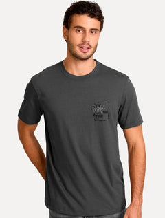 Camiseta John John Masculina Regular Fit Unlimited Cinza Escuro