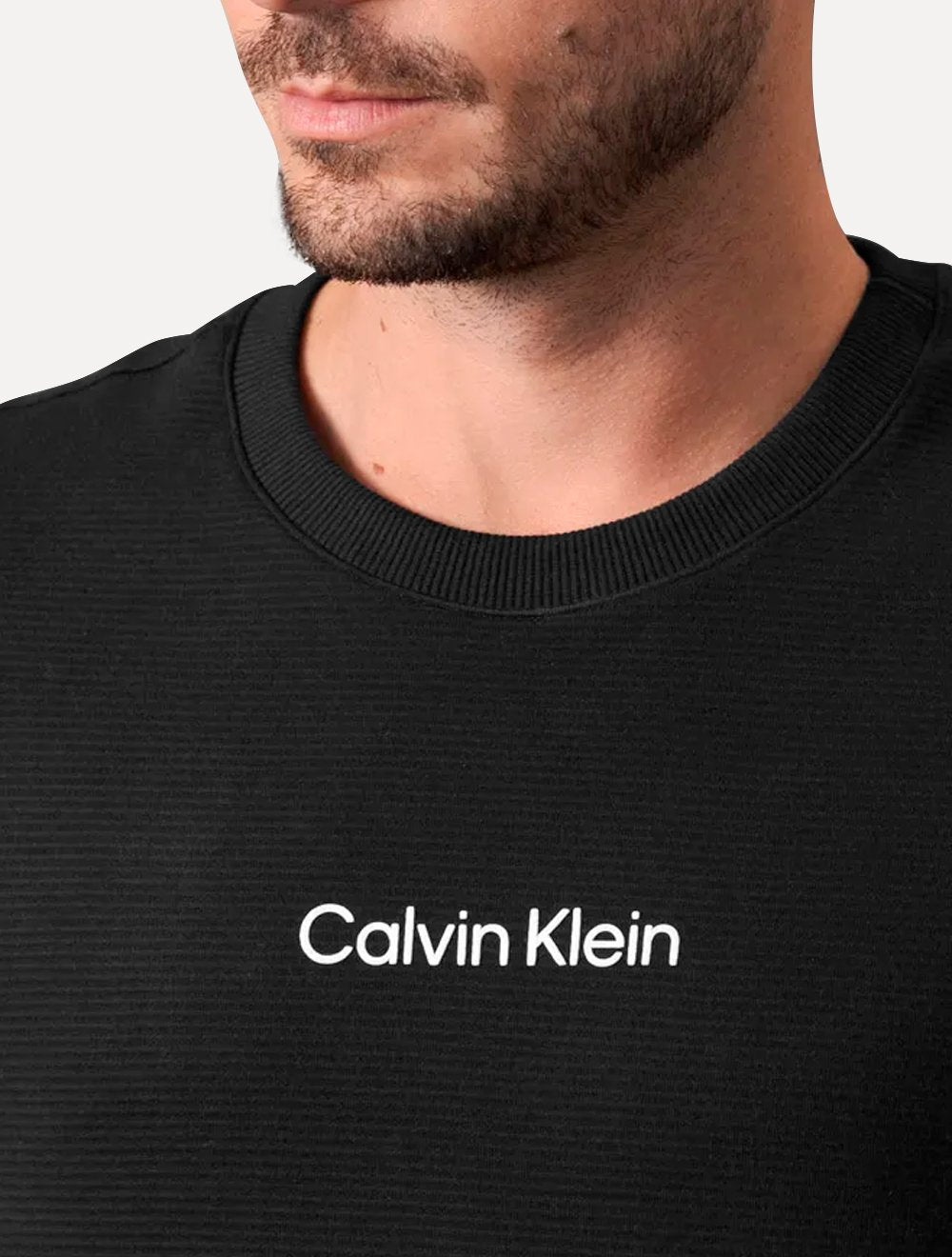 Blusão Calvin Klein Masculino Crewneck Suedine Soft Lounge Preto
