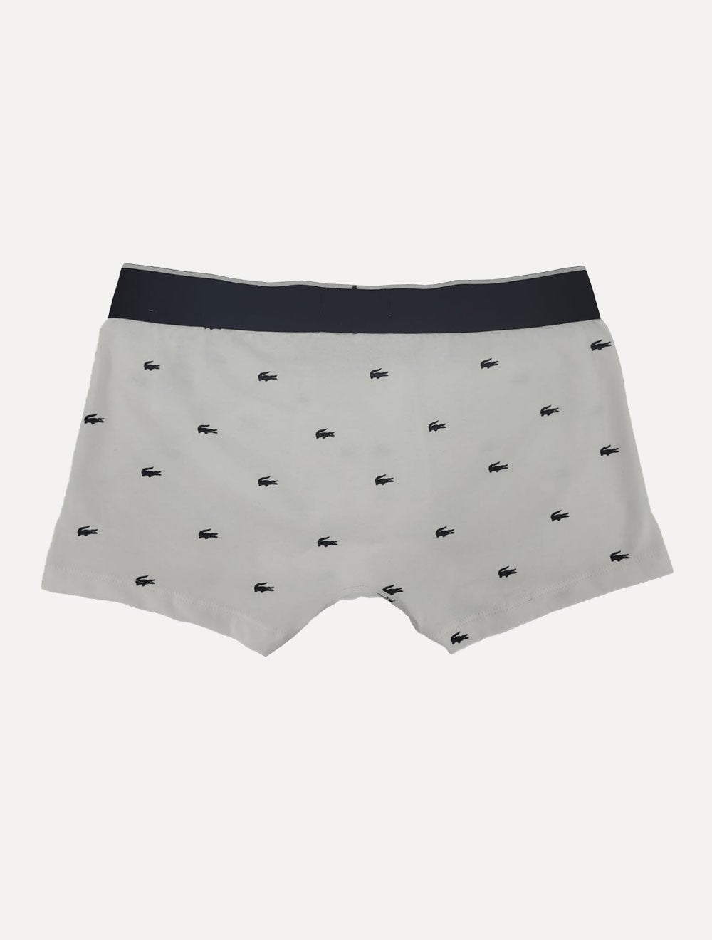 Cueca Lacoste Trunk Boxer Jersey Croco Print Branca Vermelha Cinza Pack 3UN