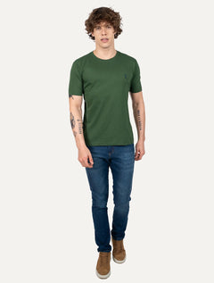 Camiseta Aleatory Masculina Navy Icon Verde Escuro
