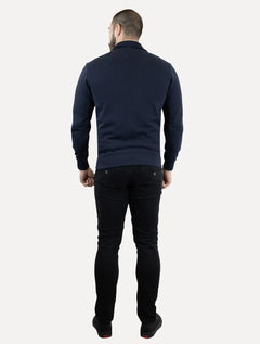 Moletom Tommy Hilfiger Masculino Essential Terry Zip-Thru Azul Marinho