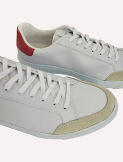 Tênis Nautica Masculino SL Couro Vermelho/Branco