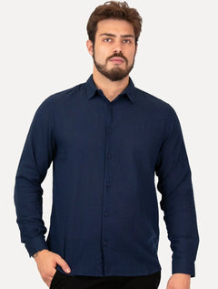 Camisa Colcci Masculina Relax Logo Azul Marinho