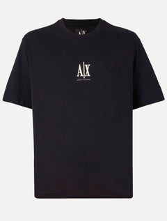 Camiseta Armani Exchange Masculina Regular Fit Small Logo Icon Azul Escuro