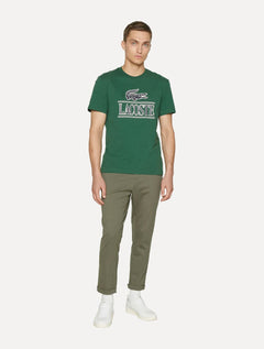 Camiseta Lacoste Masculina Heavy Cotton Jersey Vintage Verde