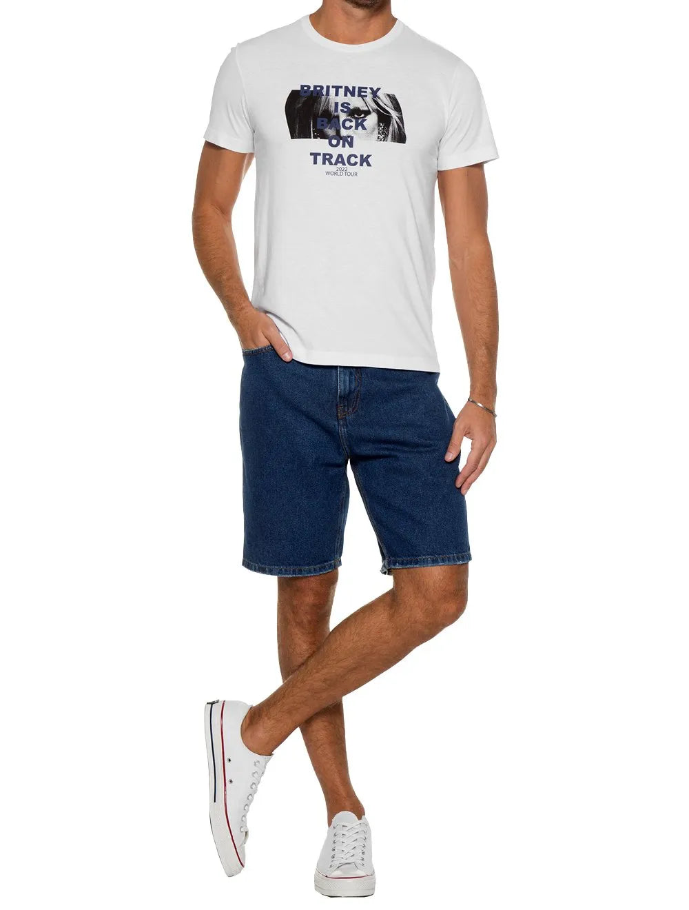 Camiseta Sergio K Masculina Brit. Is Back Branca