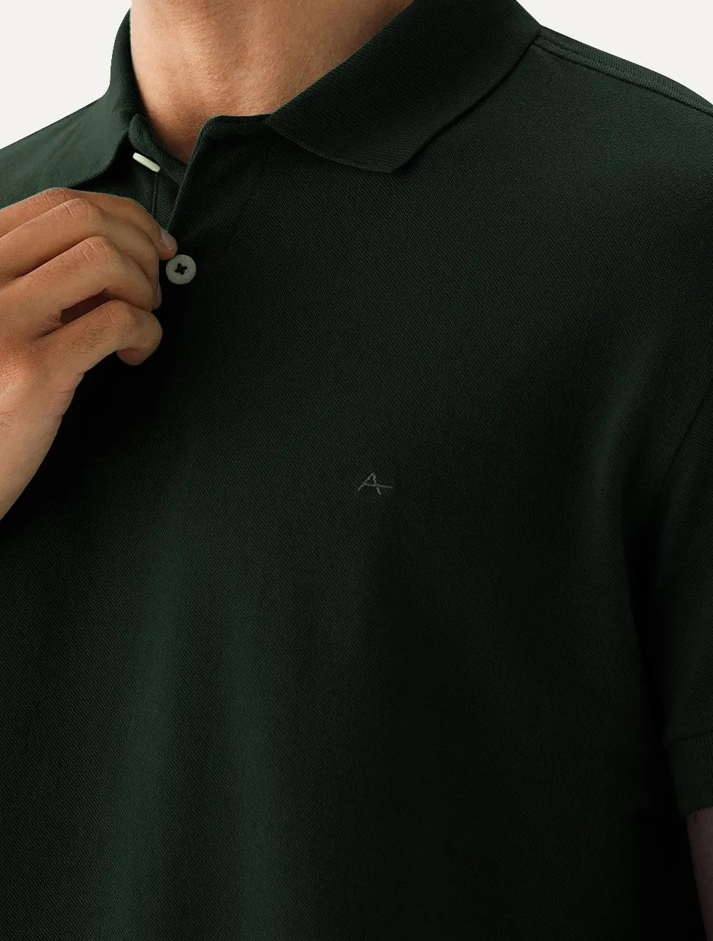 Polo Aramis Masculina Basic Piquet Mono Verde Escuro