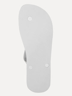 Chinelo Reserva Masculino Pica-Pau Flores Branco