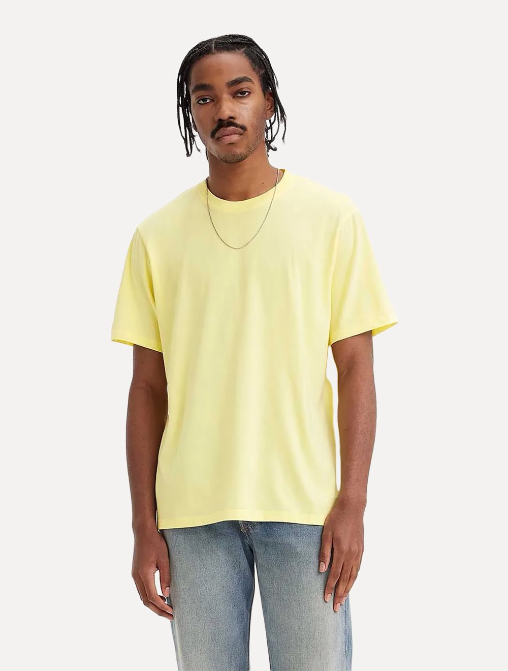 Camiseta Levis Masculina Slim Tab Lisa Amarelo Claro