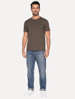 Camiseta Tommy Hilfiger Masculina Essential Cotton Marrom