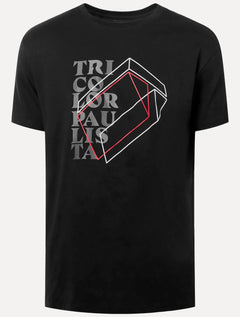Camiseta Reserva Masculina SPFC 3D Shield Preta